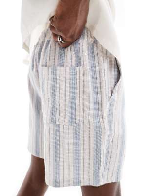 Cotton:on Cotton On Textured Shorts With Elastic Waist