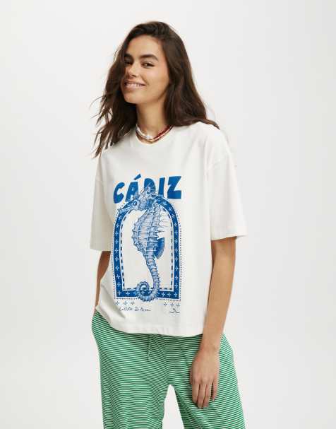 Cotton On The boxy graphic tee in off-white - view 1