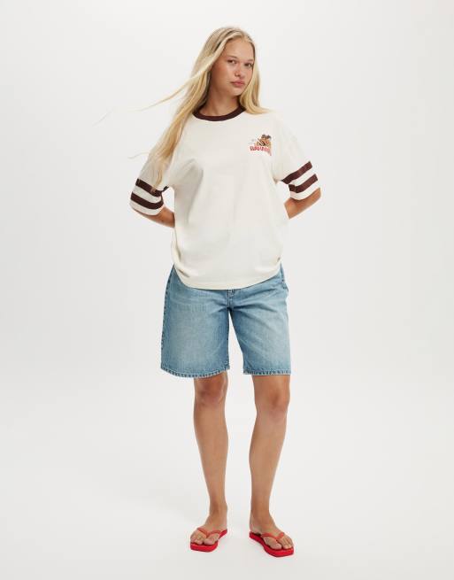 Cotton On The boxy graphic tee in off-white, 3 of 4