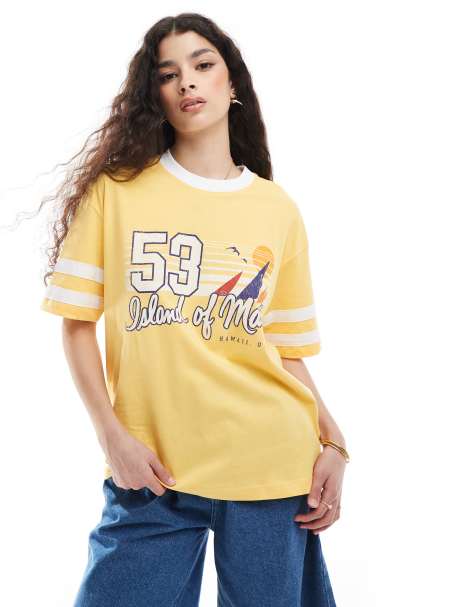 Cotton  On The boxy graphic tee in yellow - view 1