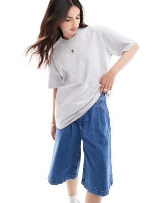 Cotton On - The Boxy - Kastiges Oversize-T-Shirt in Grau