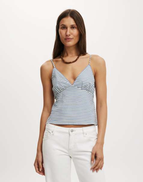 Cotton On The daydream cami in white blue stripe