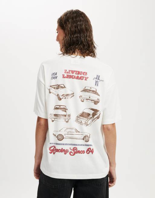 Cotton  On The lcn boxy graphic tee in off-white 
