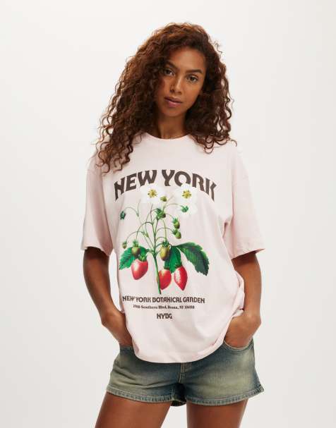 Cotton On The lcn boxy graphic tee in pink - view 1