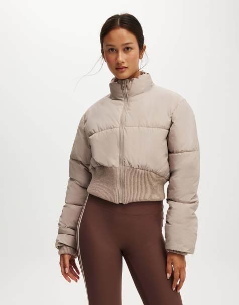 Cotton On The mother puffer contour jacket in beige - view 1