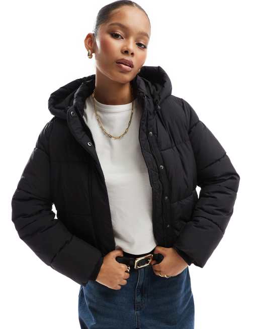 Cotton On the mother puffer jacket in black