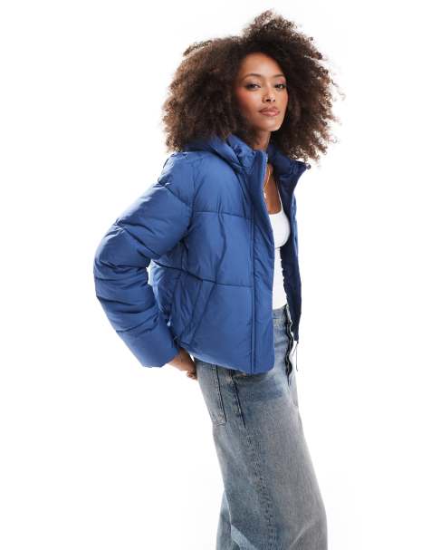 Cotton On the mother puffer jacket in deep blue - view 1