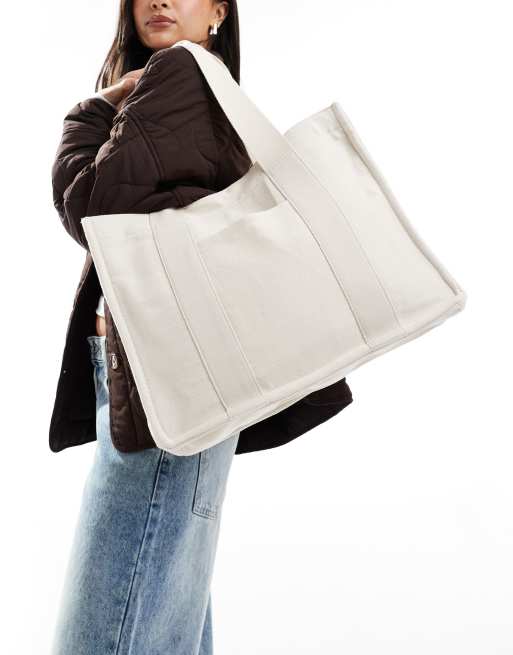 Tote bag white cotton sale