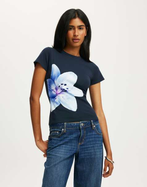 Cotton On The tiny graphic tee in navy