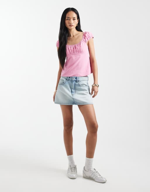 Cotton On tie back babydoll blouse in lavendula, 2 of 4