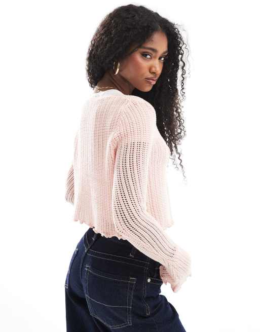 Cotton On tie cardigan in cherry blossom | ASOS