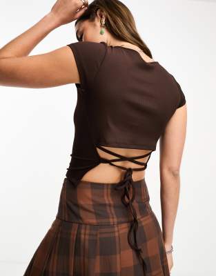 Tied Backless Crop Top