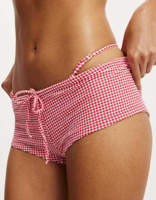 Cotton On Tie front micro boyshort in red, 2 of 4