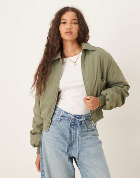 Cotton On Toby bomber jacket in khaki 
