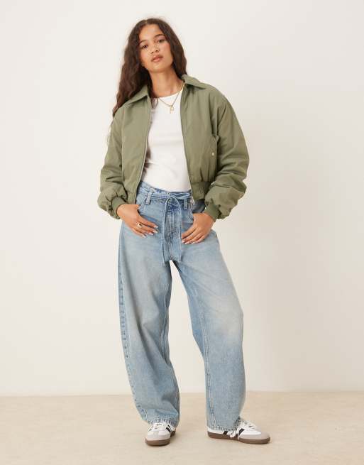 Cotton On Toby bomber jacket in khaki 