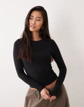 Top Topshop Noir Taille 12 - Détails Plissés Aux épaules - Occasion Très Bon état