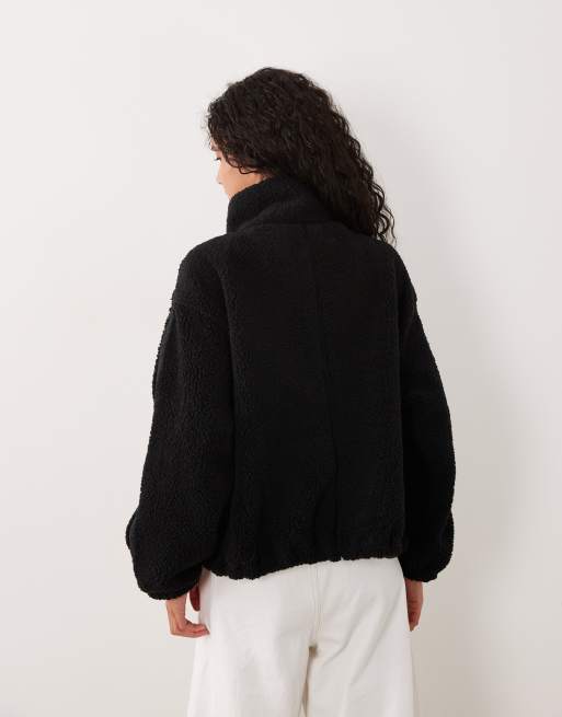 Cotton On trail sherpa jacket in black , 3 of 4