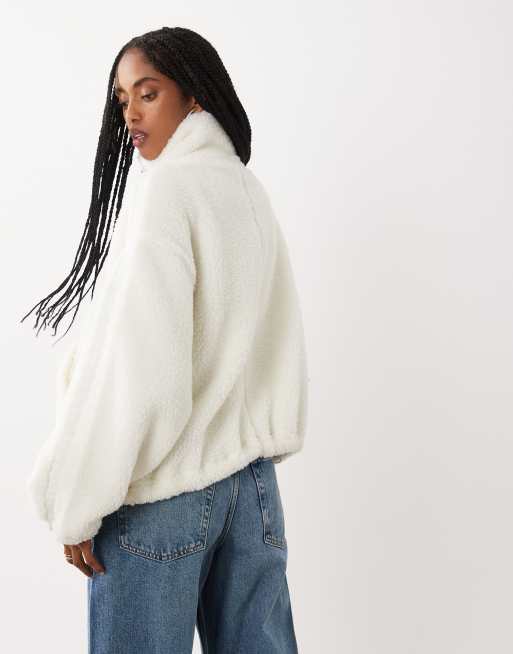 Cotton On trail sherpa jacket in coconut ecru , 4 of 4