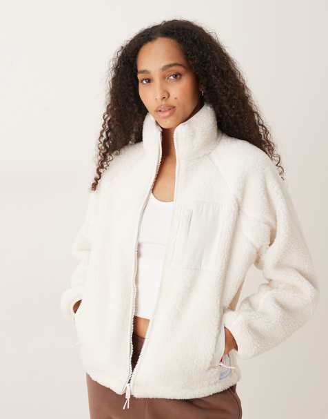 Cotton On Trail sherpa zip through in white - view 1