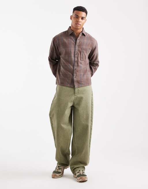 トップス SUBCULTURE COTTON CHECK SHIRT / BROWN トップス SUBCULTURE COTTON CHECK SHIRT / BROWN SUBCULTURE