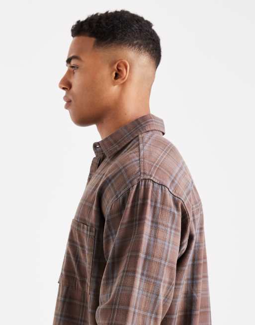 Cotton On Tribeca long sleeve shirt in brown, 4 of 5