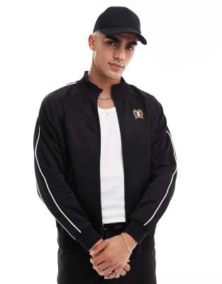 Cotton:on Cotton On Tricot Sports Zip Up Jacket In Black