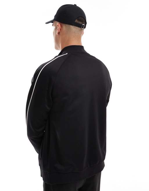 Cotton On tricot sports zip up jacket in black, 4 of 4