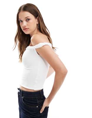 Cotton:On Cotton On twist short sleeve top in porcelain