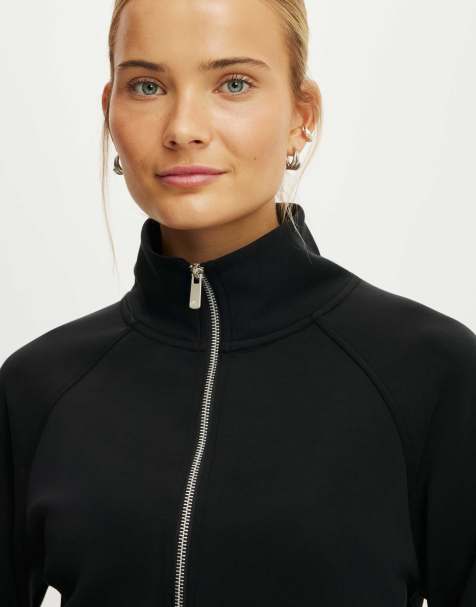 Cotton On Ultimate soft funnel neck jacket in black - view 1