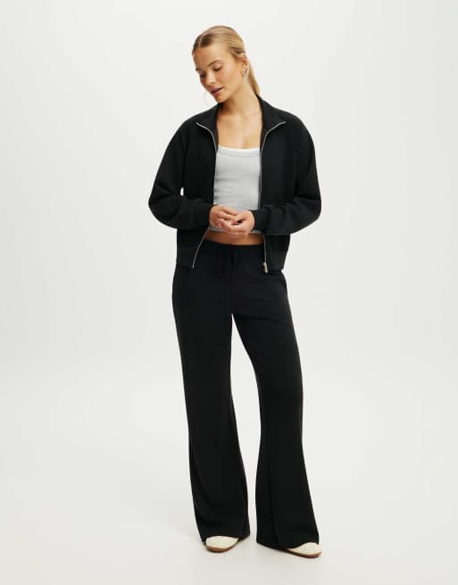 Cotton On Ultimate soft funnel neck jacket in black, 3 of 4