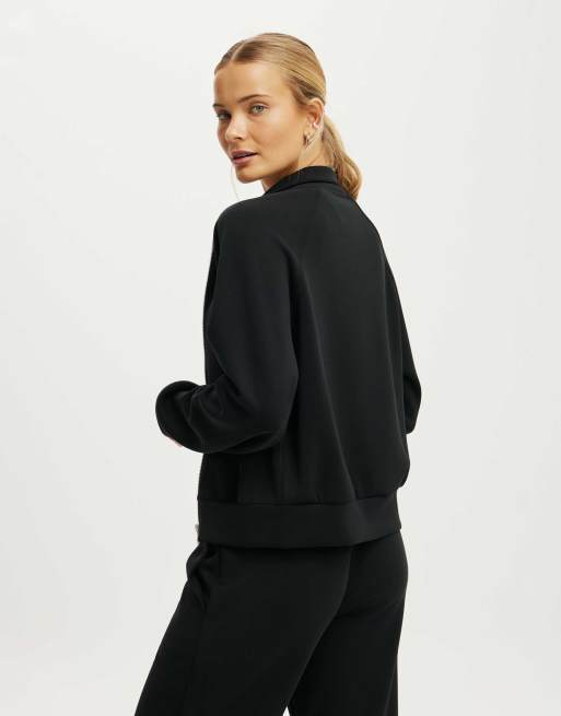 Cotton On Ultimate soft funnel neck jacket in black, 4 of 4