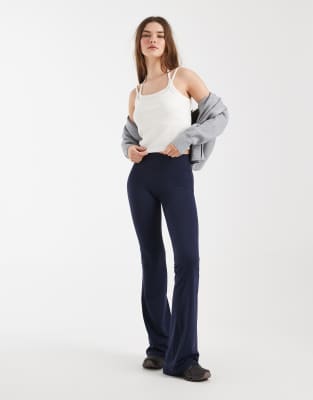 Cotton On Ultra Luxe Invisible Scrunch Flare Leggings In Blue