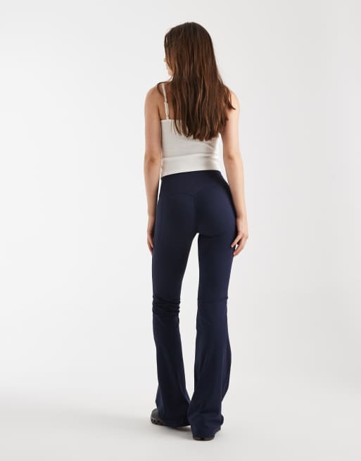Cotton On ultra luxe invisible scrunch flare leggings in navy, 4 of 5