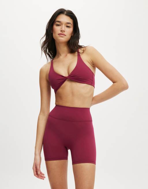 Cotton On Ultra luxe invisible scrunch shortie short in red