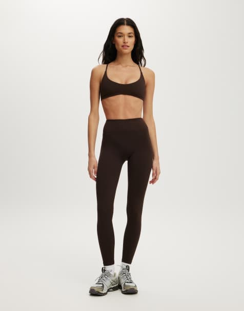 Cotton On Ultra soft contour full length tight in brown - view 1