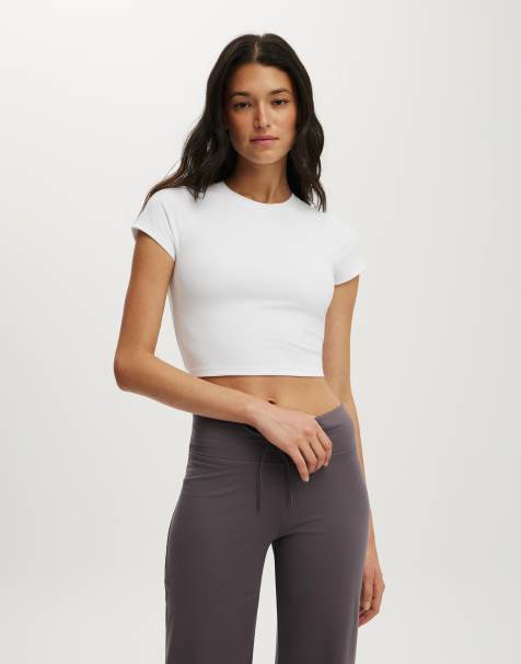 Cotton On Ultra soft cropped fitted tshirt in white