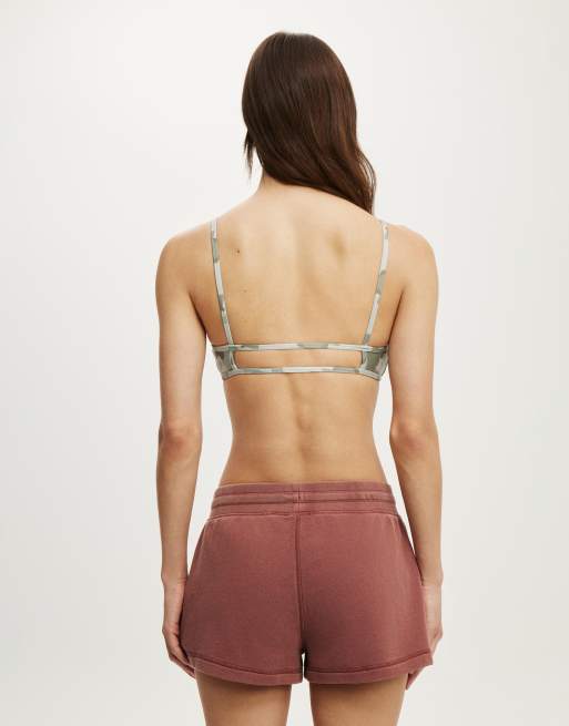Cotton On Ultra soft double strap back crop in camo, 4 of 4