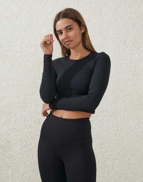 Cotton On Ultra soft fitted long sleeve top in black - view 1