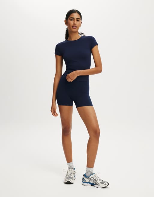 Cotton On Ultra soft fitted tshirt in navy blue, 3 of 4