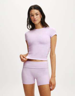 Cotton  On Ultra soft fitted tshirt in purple - view 1