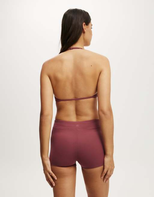 Cotton On Ultra soft halter open back crop in pink, 4 of 4
