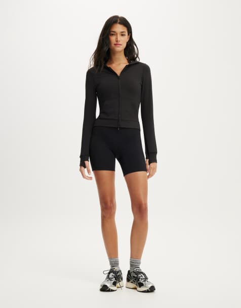 Cotton On Ultra soft hooded jacket in black