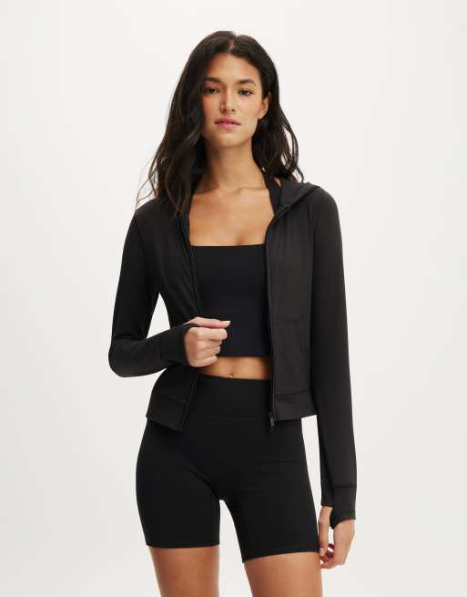 Cotton On Ultra soft hooded jacket in black, 4 of 4