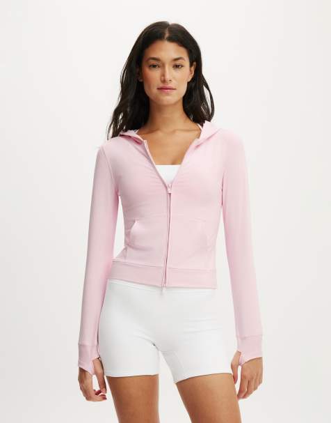 Cotton On Ultra soft hooded jacket in pink