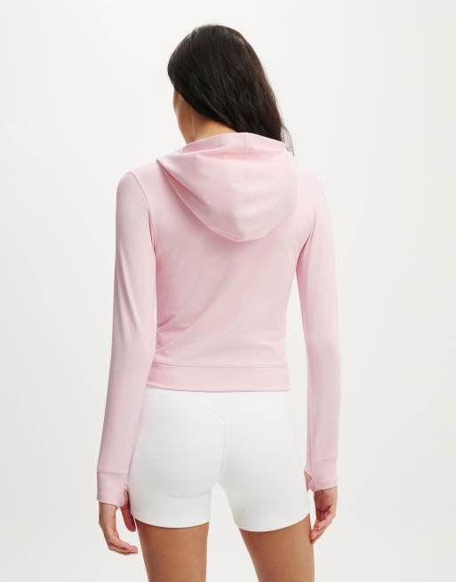 Cotton On Ultra soft hooded jacket in pink, 3 of 4