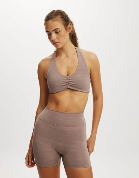 Cotton On Ultra soft invisible scrunch shortie short in brown