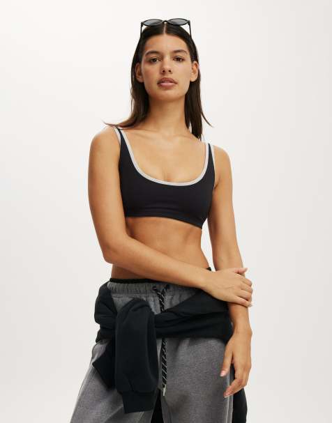 Cotton On Ultra soft low back crop in black - view 1