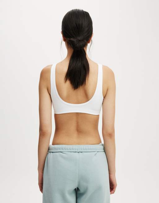 Cotton On Ultra soft low back crop in white, 2 of 4