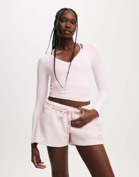 Cotton On Ultra soft plunge front long sleeve in pink  - PINK - view 1