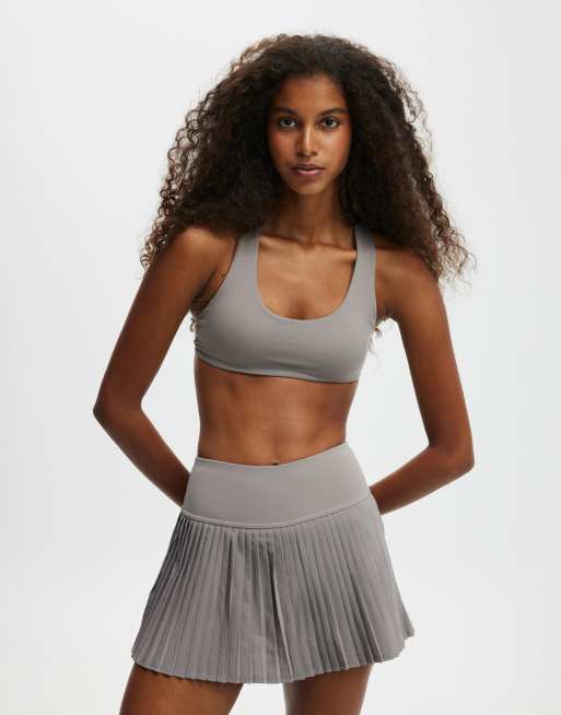 Cotton On Ultra soft plunge strappy crop in grey - GREY